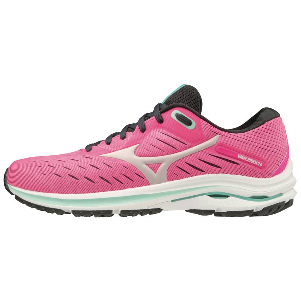 Mizuno Wave Rider 24 - Bayan Koşu Ayakkabısı - Pembe Türkiye (TLDFZY-342)